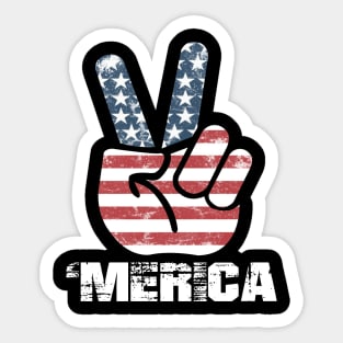 'Merica Patriotic Flag' Amazing July 4th Freedom Gift Sticker